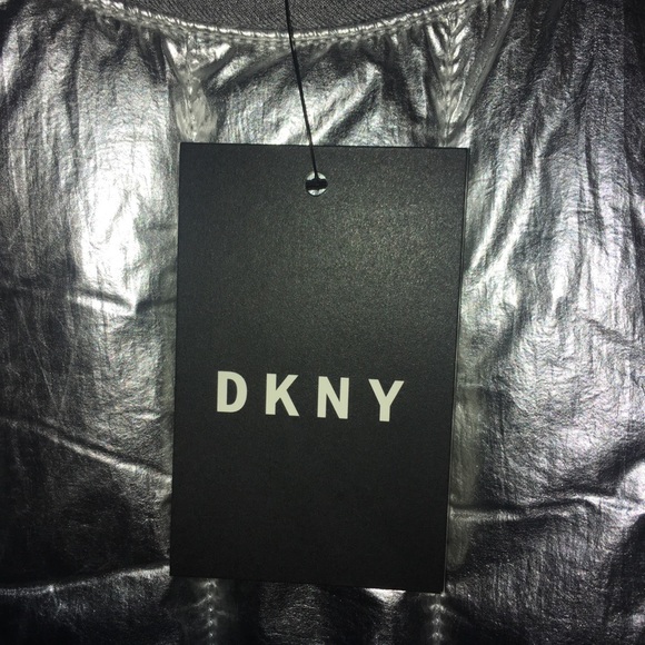 New with tags DKNY Mens Silver pullover crew neck Shirt top Size Large - Picture 4 of 11